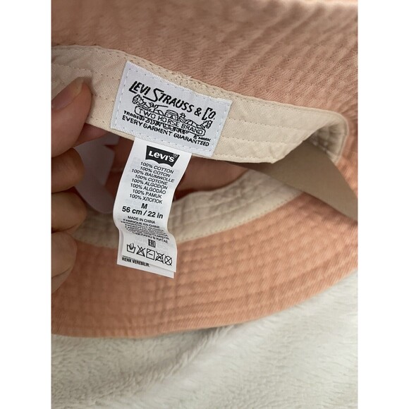 Levis Bucket Hat Orange Flower Cotton Summer Sz Med Women's NWT - Picture 7 of 7